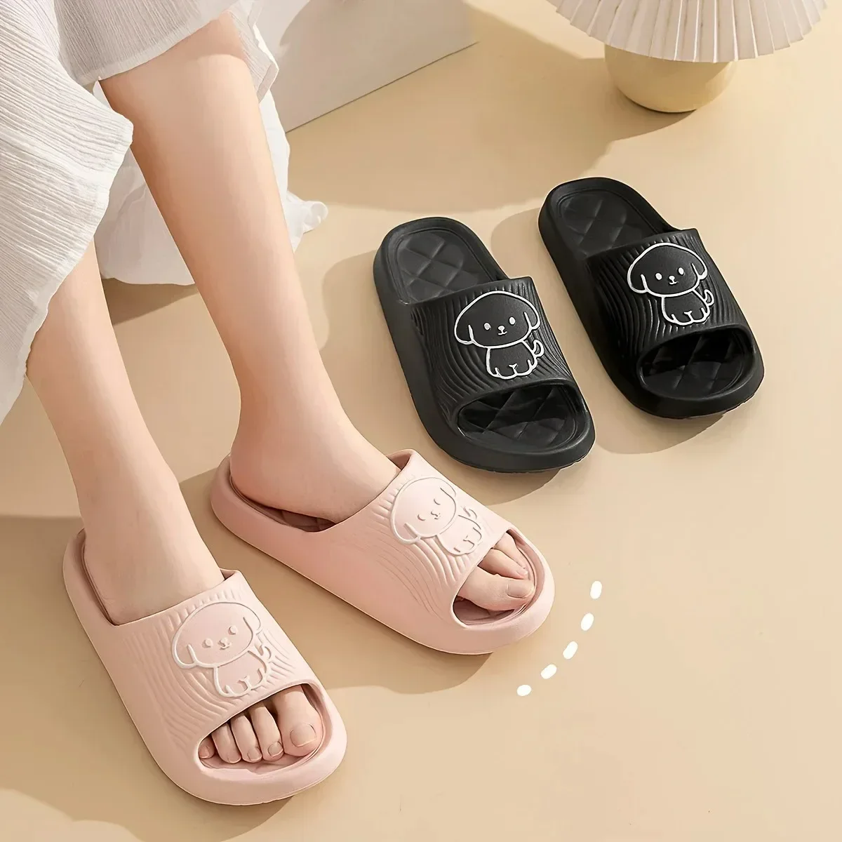 Ladies' Slippers Couple Summer Anti-Slip Bathroom, Men's Thick Sole EVA Sandals Indoor Outdoor Comfy Home Shoes for Women Men image 3