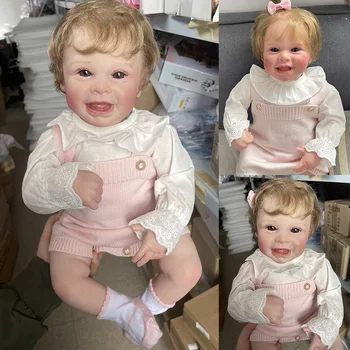 20 inch Harper reborn baby newborn lifelike soft touch cuddly body doll handmade Genesis reborn baby doll with visible veins multiple