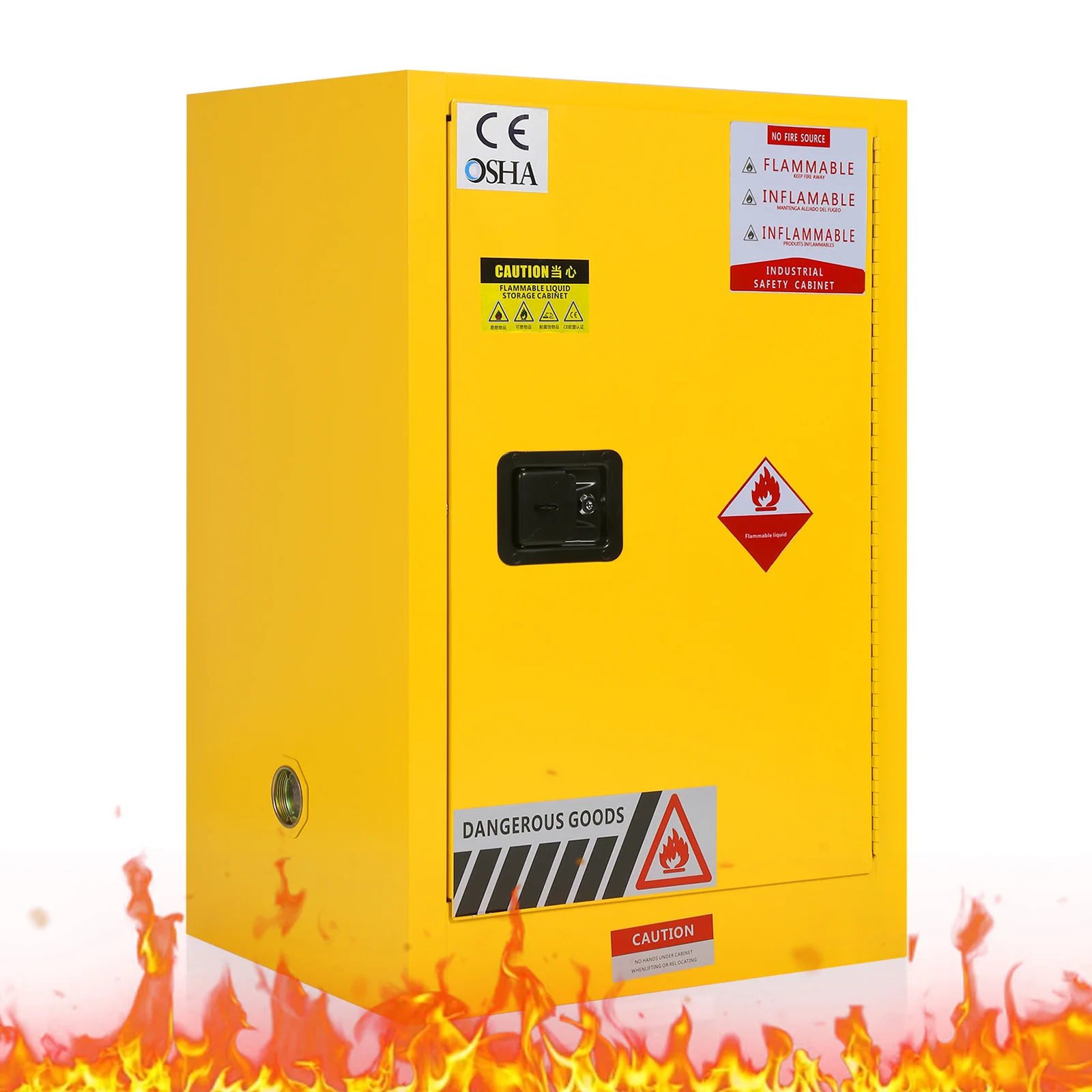 

12 Gallon Dangerous Storage Explosion Proof Cabinet 22.8in W X 18.1in D X 35in H Flammable Safety Cabinet for Industry and Home