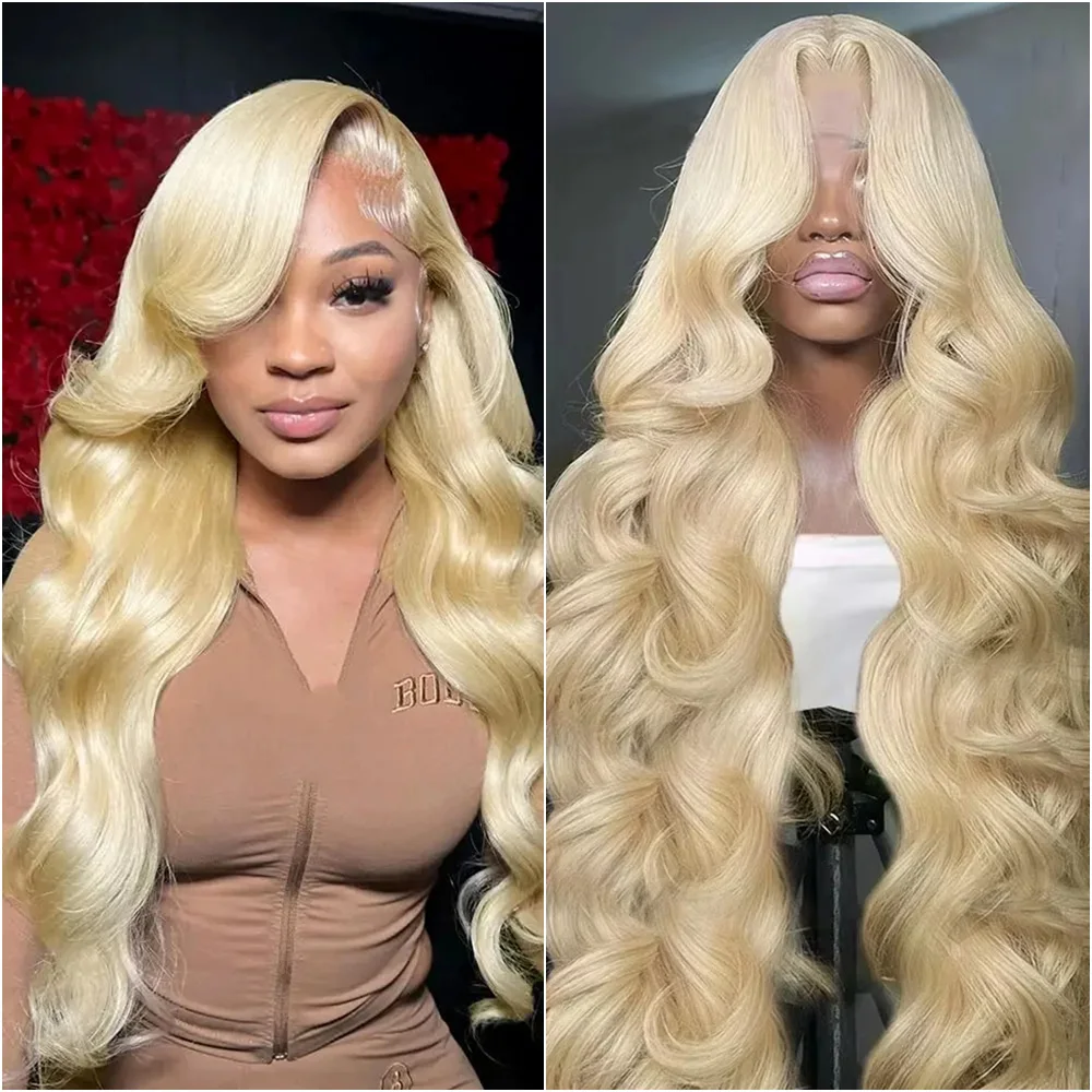 36 40 بوصة 613 العسل شقراء الجسم موجة 13x6 HD الدانتيل الجبهة باروكة من شعر طبيعي 13x4 الدانتيل الشفاف أمامي البرازيلي الباروكات للنساء