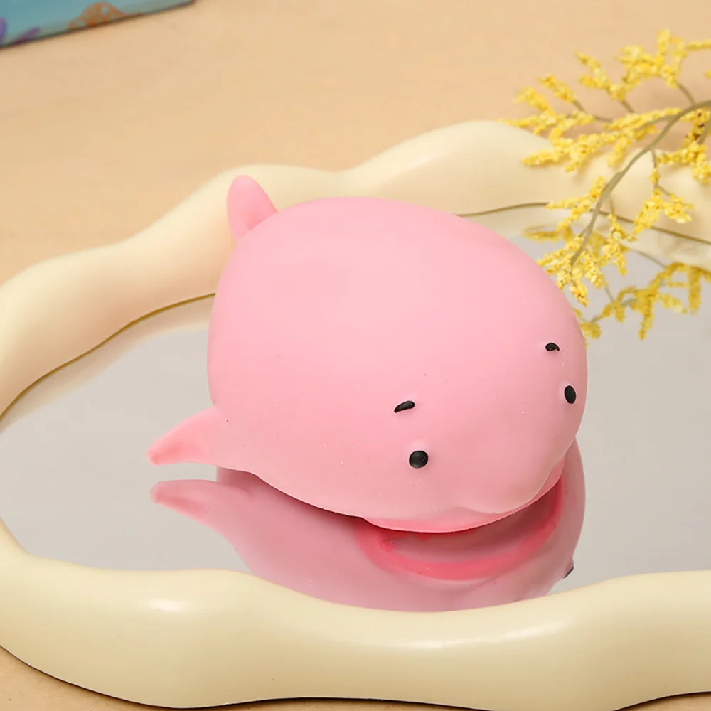 1pc Cute Big Ugly Fish Soft Pinch Relieve Daily Stress Tension Decompression Slow Rebound Fidget Children Party Decoration Toy.
