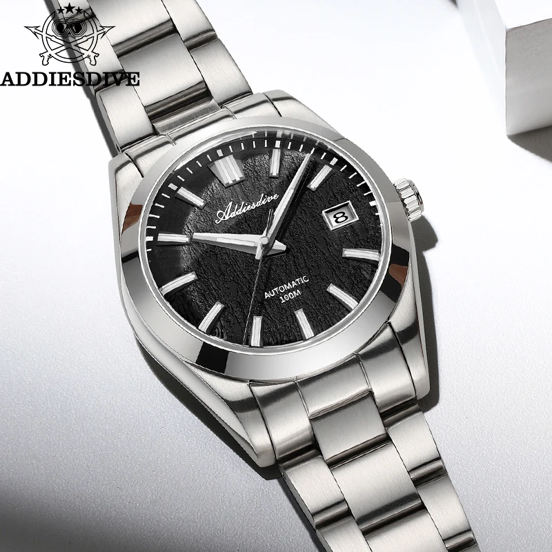 ADDIESDIVE 39mm zegarek nurkowy moda natura seria sportowy męski zegarek NH35 automatyczny mechaniczny zegarek na rękę 10 ATM nurkowanie AD2075 Reloj