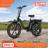 KOOLUX BK6S PRO Folding Electric Bike 750W Motor 48V23.4AH Dual Lithium Battery Adult Electric Bicycle 20*4 inch Adult E-bike