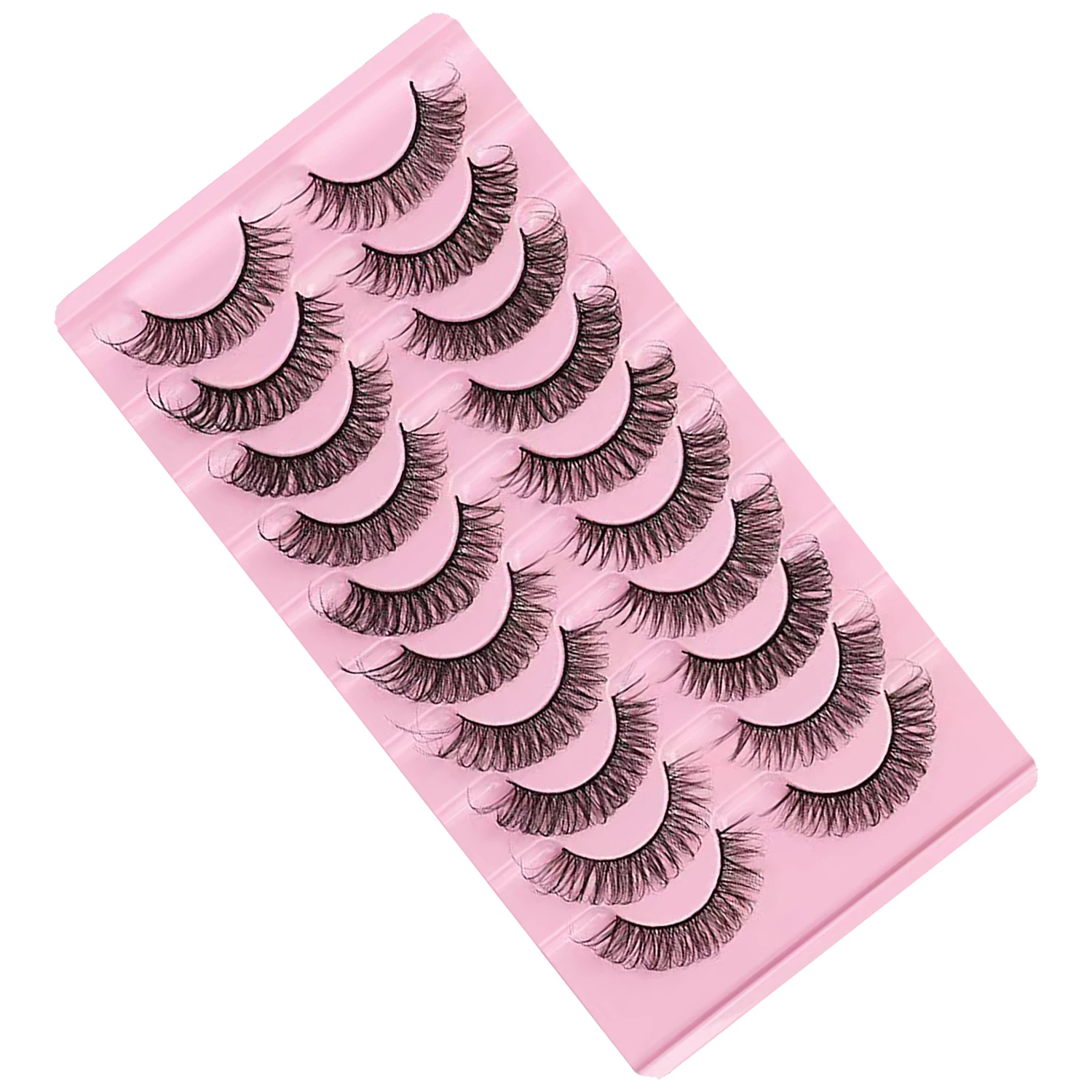 10 pairs of popular Russian curly eyelashes, thick big eyes, multi-layer three-dimensional curling, essential for European and A