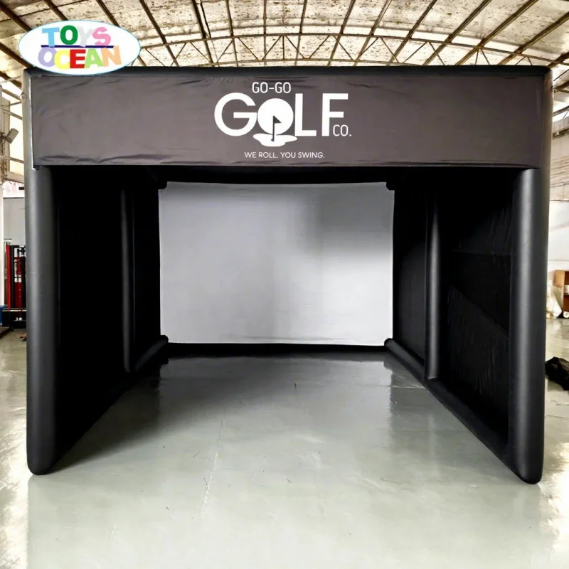 Luxury Inflatable Golf Simulator Shell Tent Golf Blow up Enclosure with Projector Bracket