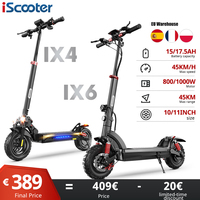 iScooter IX4/IX6  Electric Scooter 800W/1000W Powerful Electric Kick Scooter 10INCH 11INCH  OFFroad Tire E Scooter  40-45km