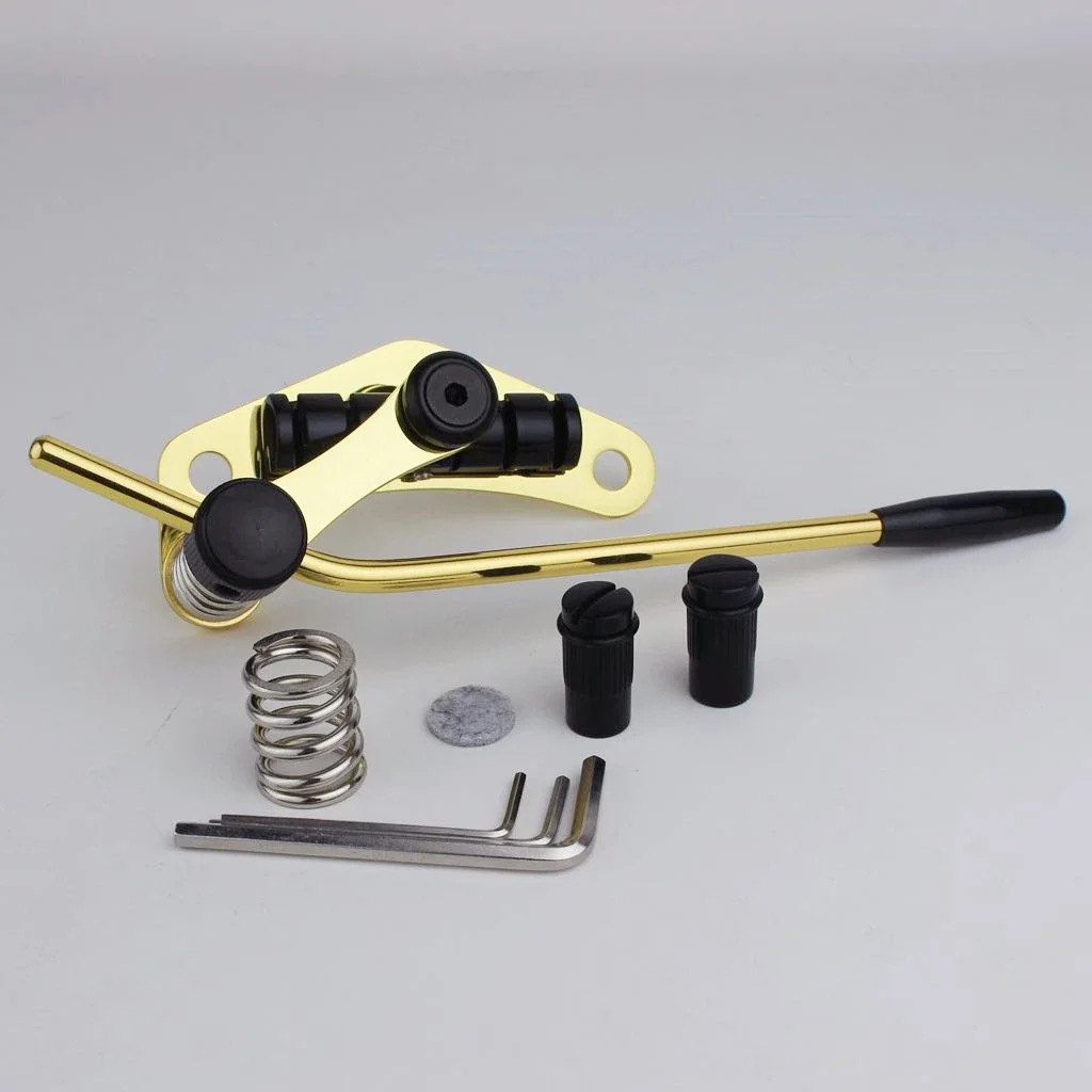 Electric Guitar Bridge Stop Bar, Tailpiece Tremolo with Bolts, Black Locking Clamp for LP SG Guitars