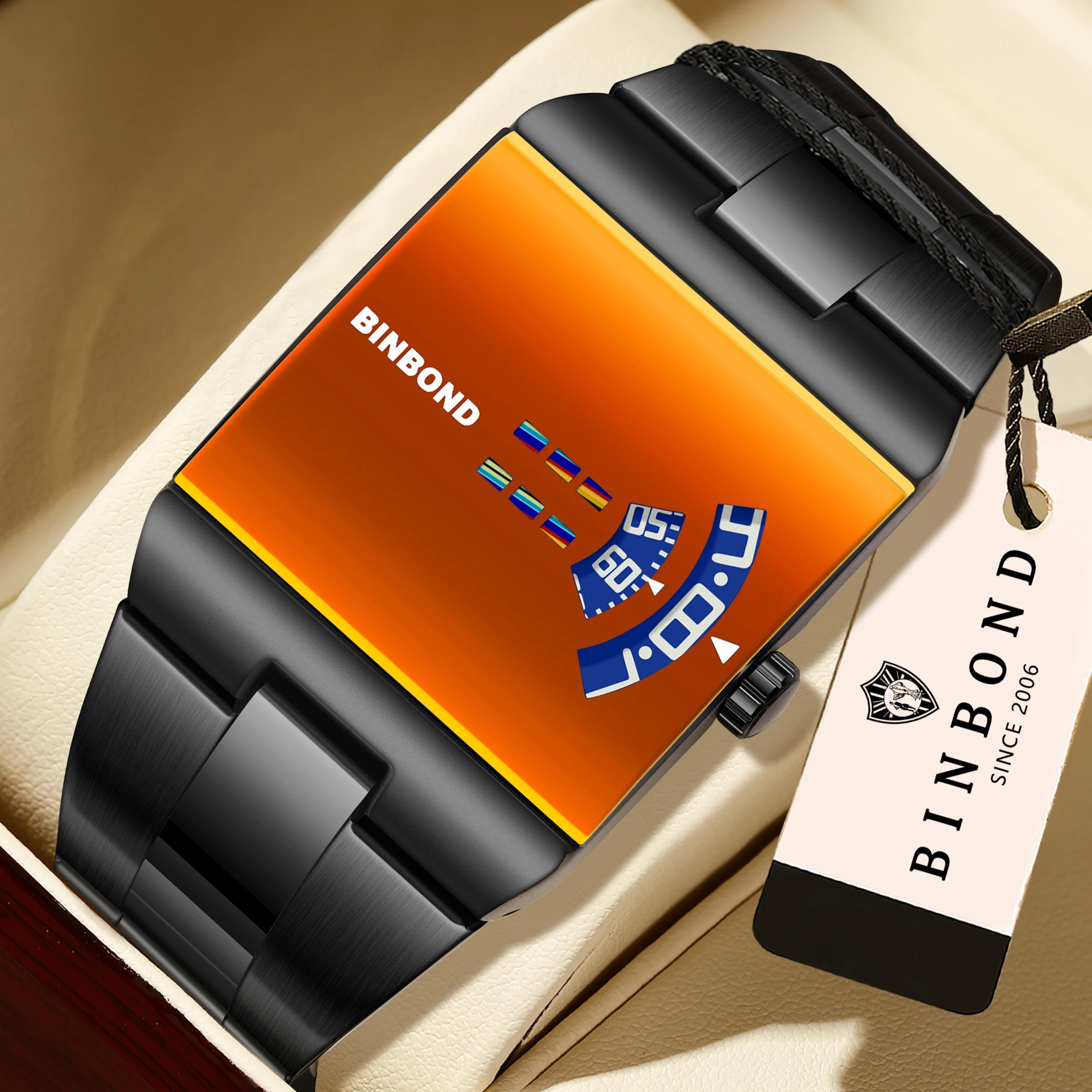 BINBOND Original Accurate Quartz Watches For Men Luxury Waterproof Men's Watch Sturdy Sport Wristwatches Casual Business Reloj