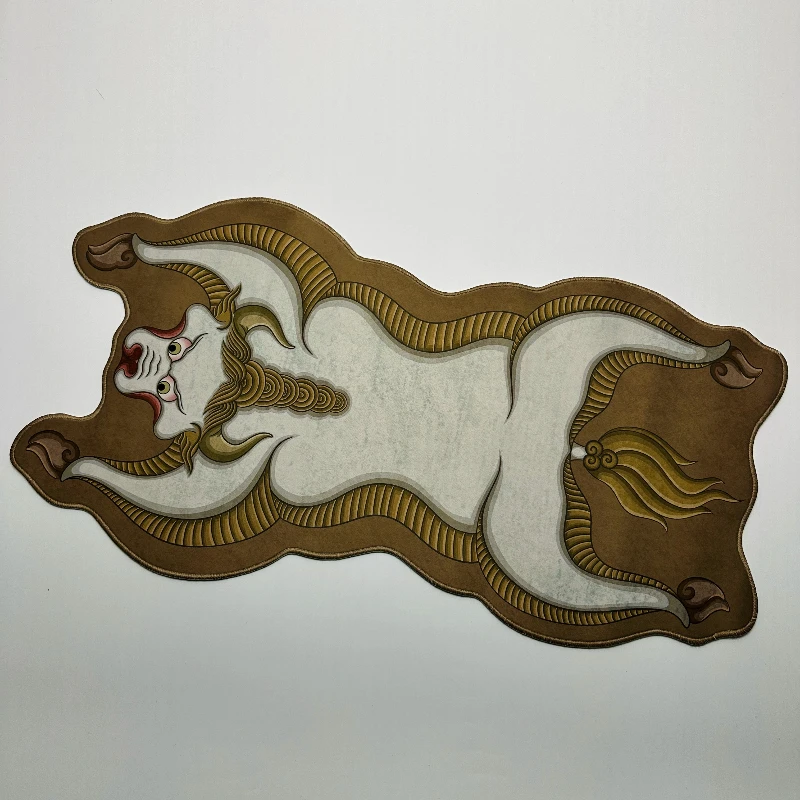 

Ethnic Style Tibetan Pattern Mythical Creature Large - Size Desk Protector Artistic Design Non - Slip Base Gaming & Office Use