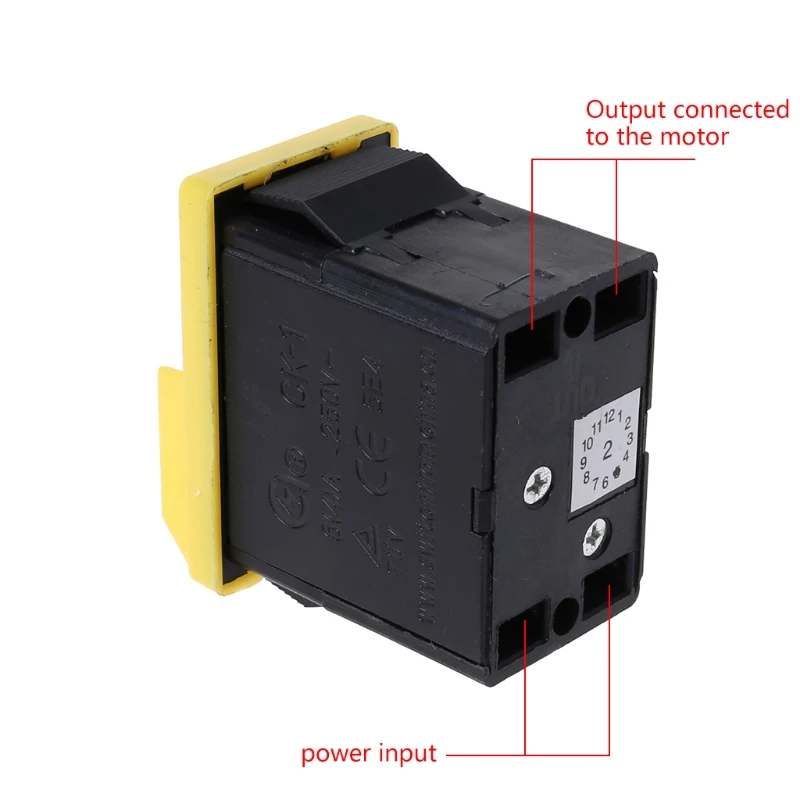 AC 250V 6A impermeabile pulsante macchina sega taglierina trapano On Off interruttore scatola controller interruttori elettromagnetici KJD6 5e4