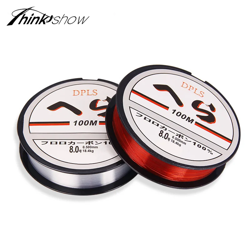 

100 м нейлоновая японская леска, красная/прозрачная леска для озера, реки, карпа, тонущая леска для морской воды, сверхпрочная леска Pesca