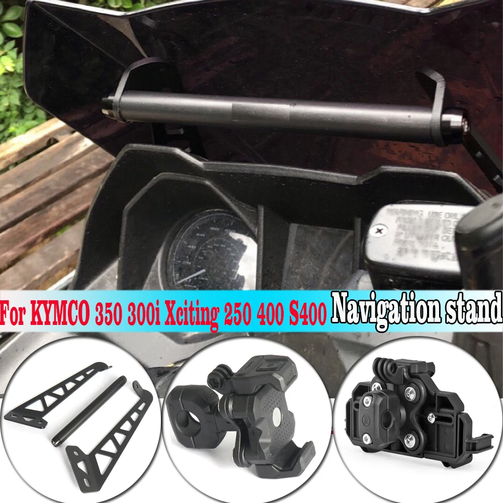 

22 мм GPS-крепление для KYMCO 350 300i Xciting 250 400 S400, держатель навигационного устройства для мотоцикла, кронштейн для смартфона