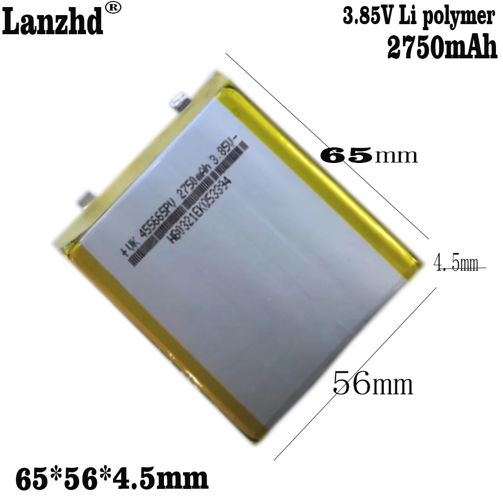 

New 3.7V 2750mAh Rechargeable li-Polymer Battery For GPS Bluetooth Speaker DIY PAD Power Bank Tablet PC navigation 455665