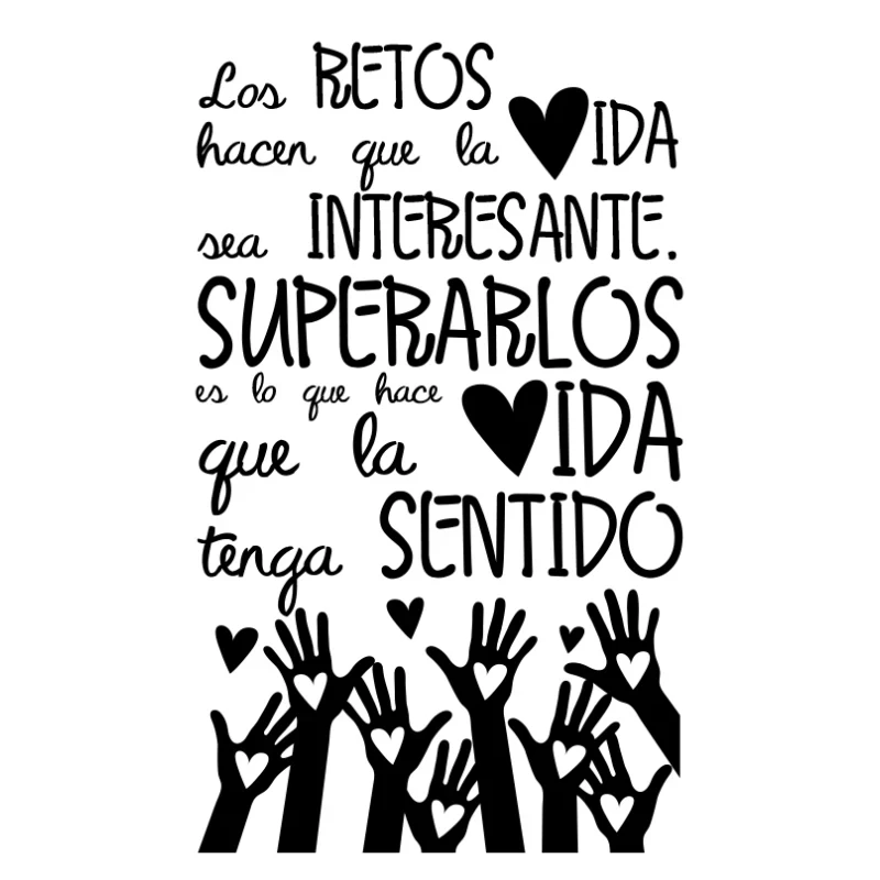 1 pc meaningful spanish words Wall Stickers Decorative Sticker Home Decor For Kids Room Living Room Home Decor Wall Art Decal view 5