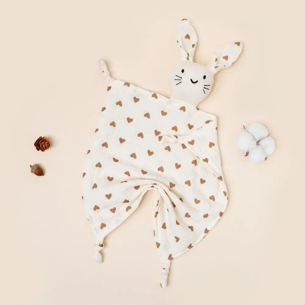 Cotton Muslin Muslin Comforter Blanket Printed Design Soft Material Newborn Sleeping Dolls Multi-Function Newborn Size