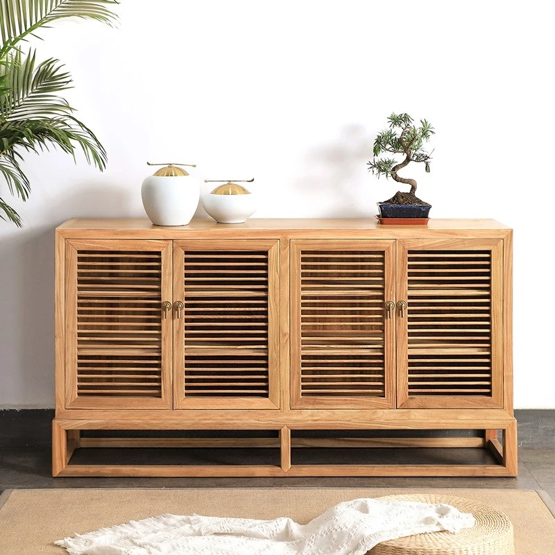 خزائن جانبية بأربعة أبواب، وخزائن من خشب الدردار القديم، والتخزين #3