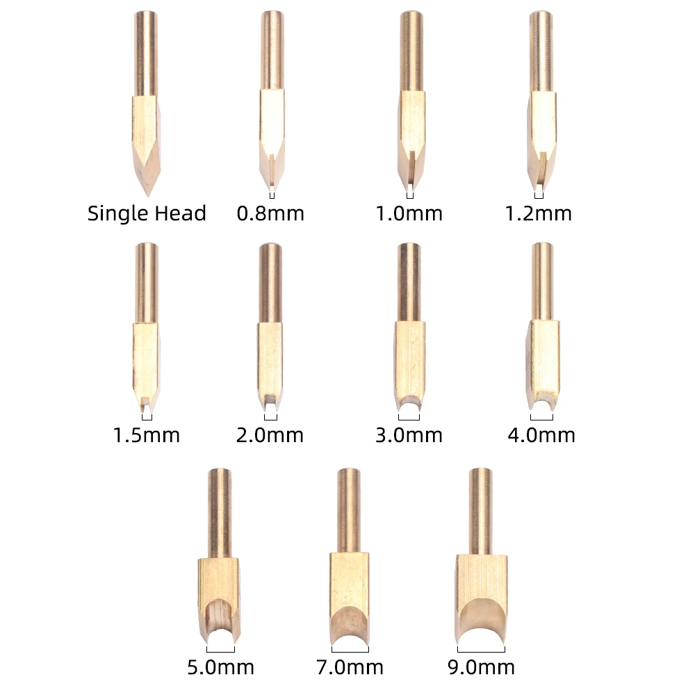 Leather Electric Brass Solder Soldering Iron Tip To Burn The Edge Leather Craft Press Edge Sealing Machine Line Trimming Tool