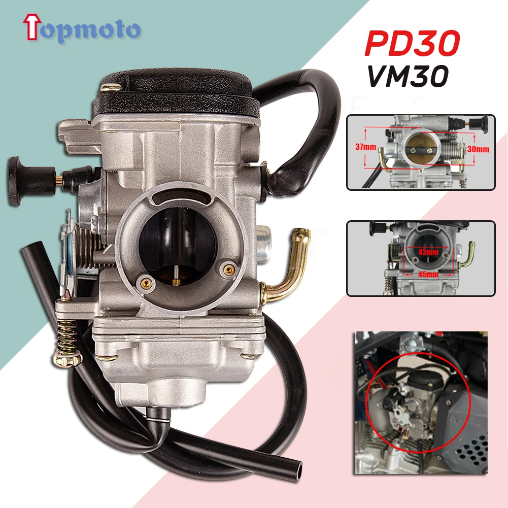 

Motorcycle PD30 Carburetor For JIANSHE QingQi 250 JS250 QM250GY GXT250 ATV Quad Motercross Parts 30mm Carburador