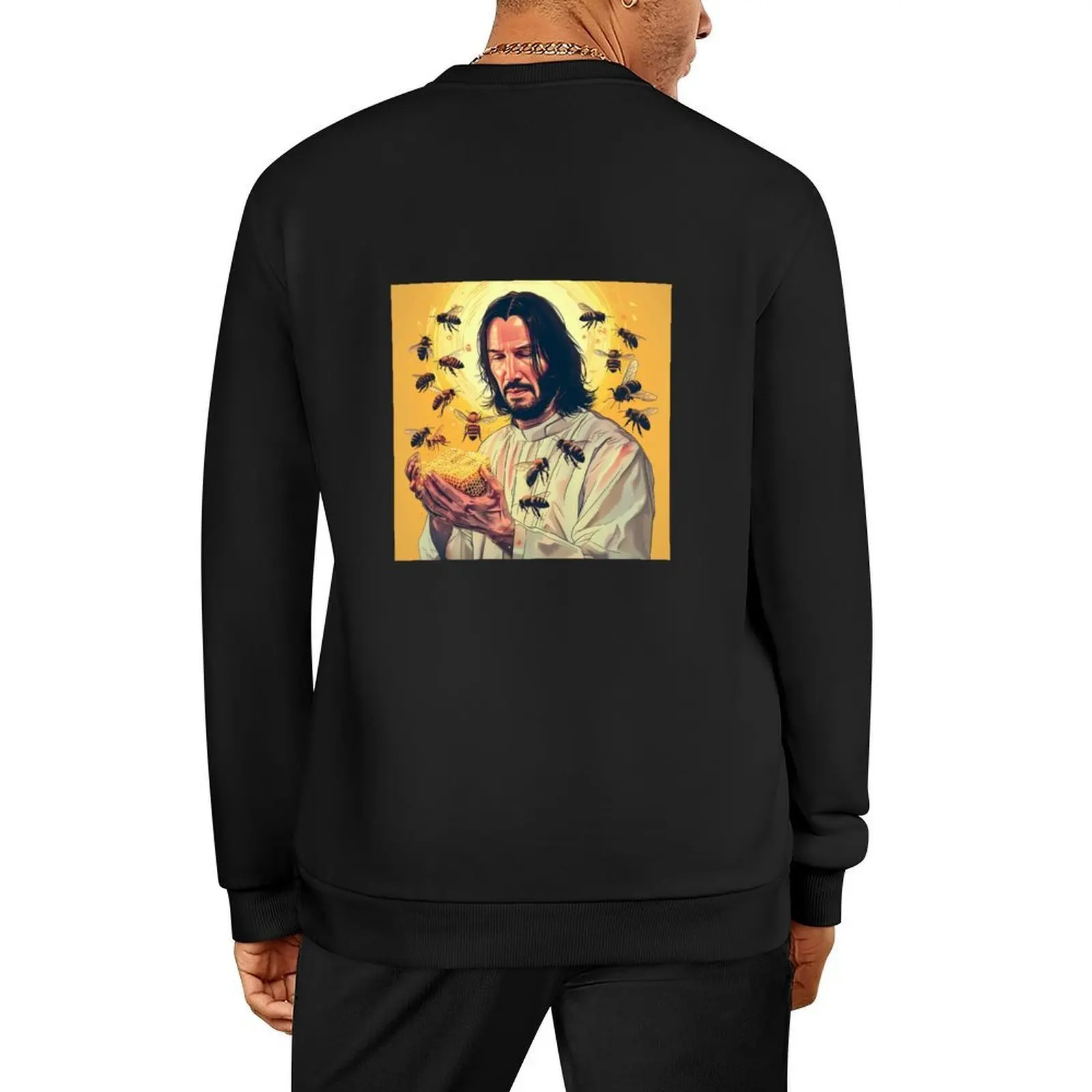 

John Wick, Funny Bee, BABA YAGA, JOHN WICK Kitty, Keanu Christ, Keanu Saint Pullover men's coat new sweatshirt