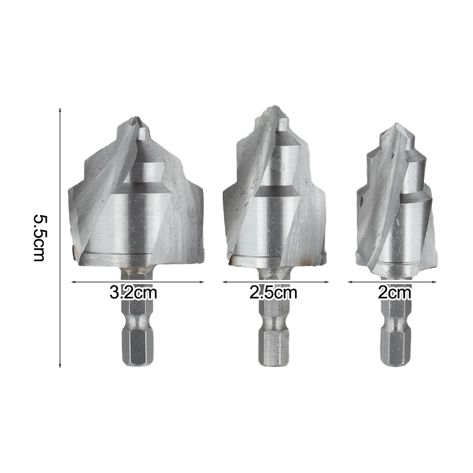 Three Blade Lifting Drill Bit Set 3PCS with 6 35mm Hex Shank for Effective PPR Water Pipe Repair and Drilling Applications