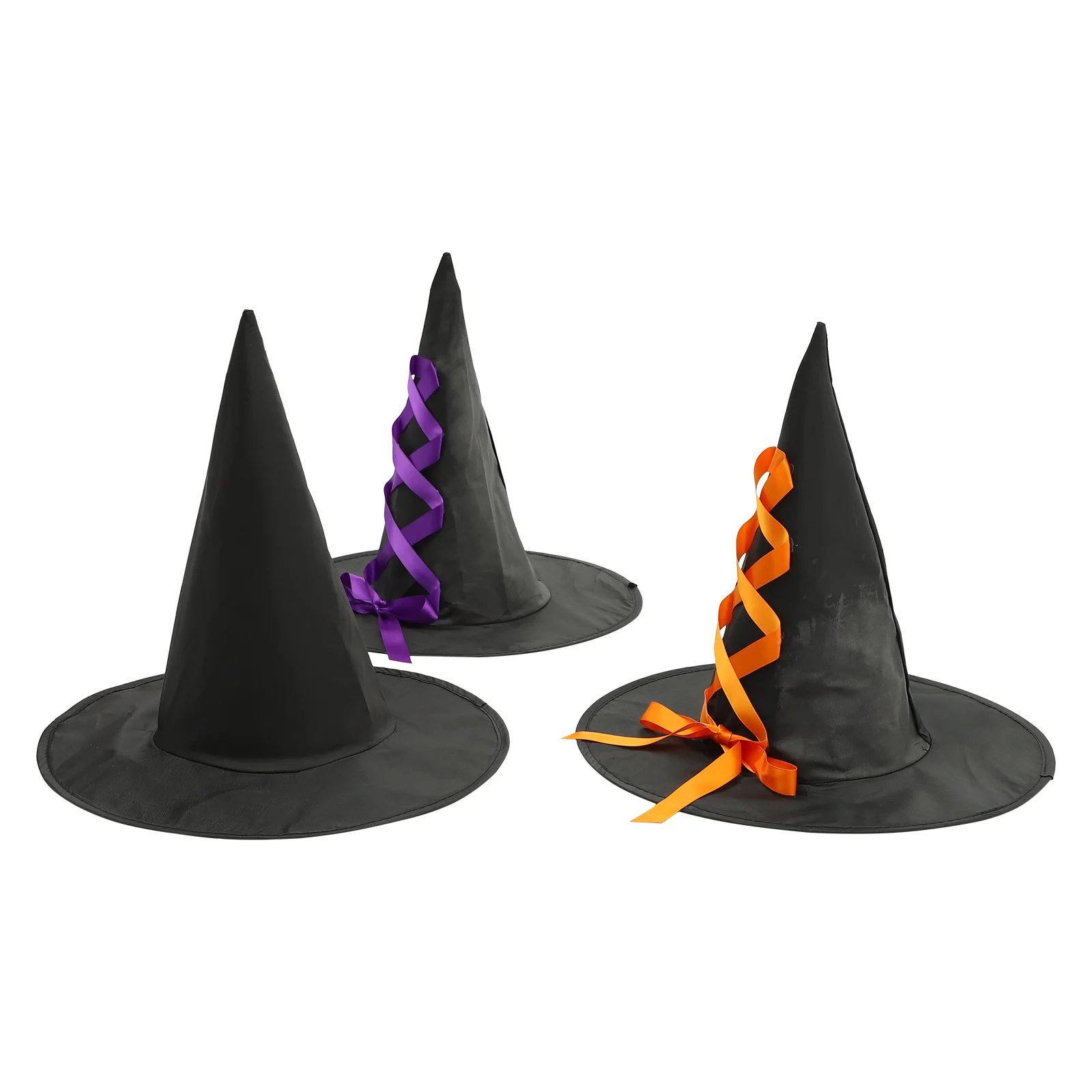 

3 Pcs Wizard Hat Soft Durable Cloth Material Halloween Costume Prop Elegant Design Party Cosplay Witch Accessories