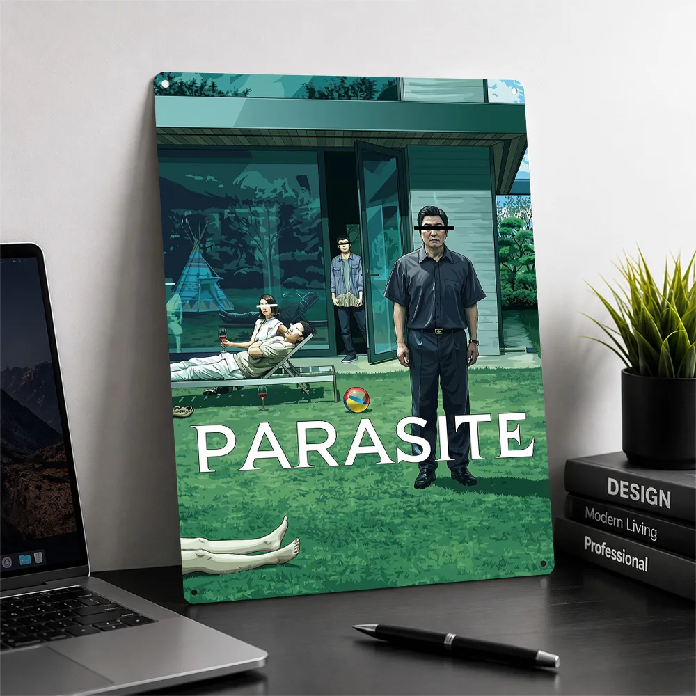 Parasite 3D Texture Metal Poster Customized Wall Art Tin Sign Gift for Mancave Luxury Decoration Home Decorations Funny Signs