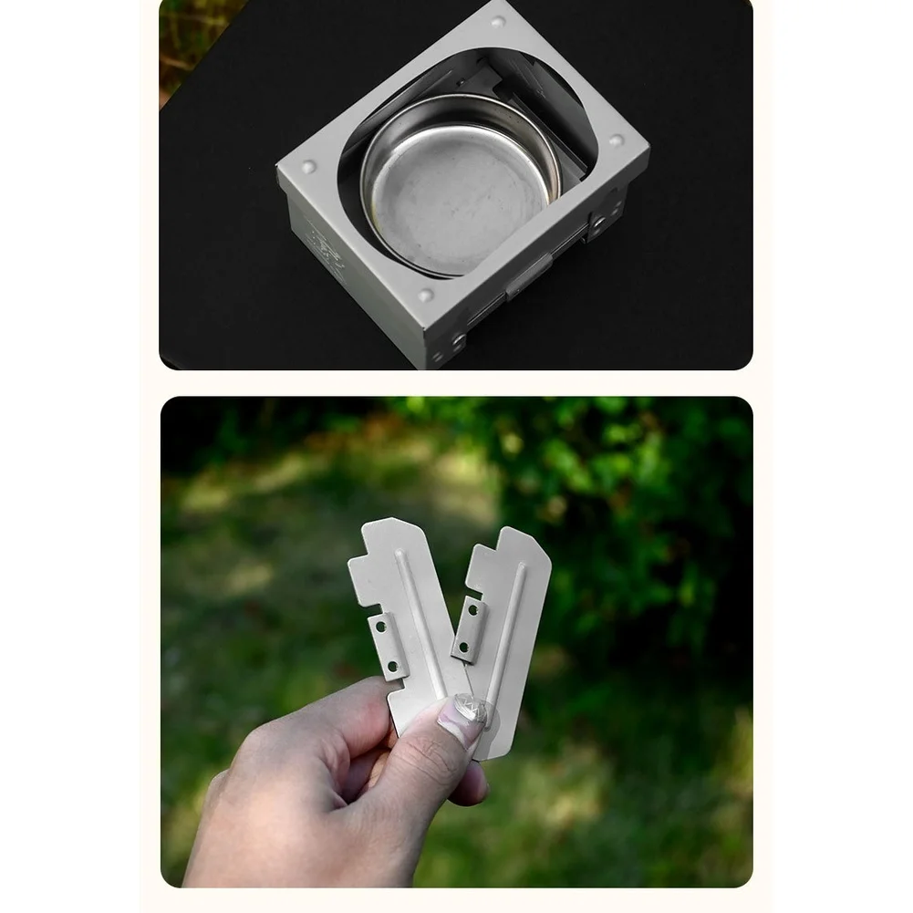 

Foldable Portable German Solid Fuel Stove For Outdoor Camping Picnic Cooking Lightweight Compact For Travel And Hiking Use