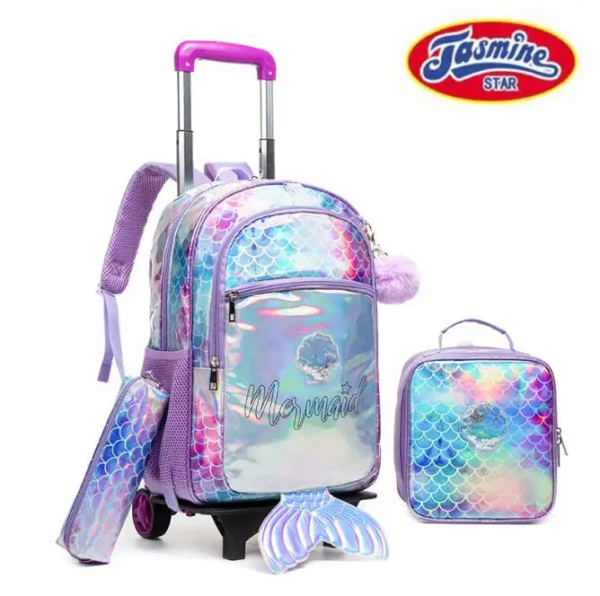 

Girls Rolling Backpack Rolling Backpacks with Wheels School wheeled backpack bag for girls student Rolling school backpack