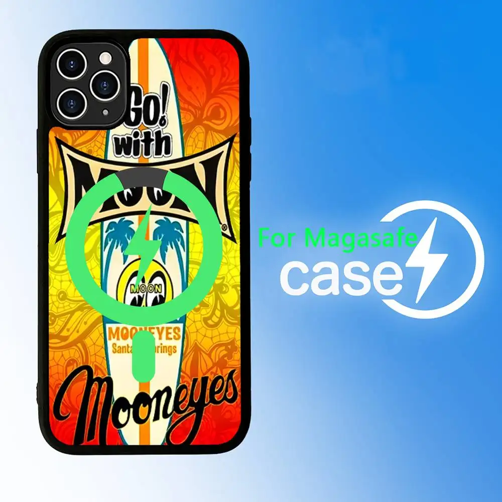 Mooneyes Print Magnetic Case For IPhone 17 16 14 13 12 11 15 Pro Max Plus Wireless Charge Phone Cover