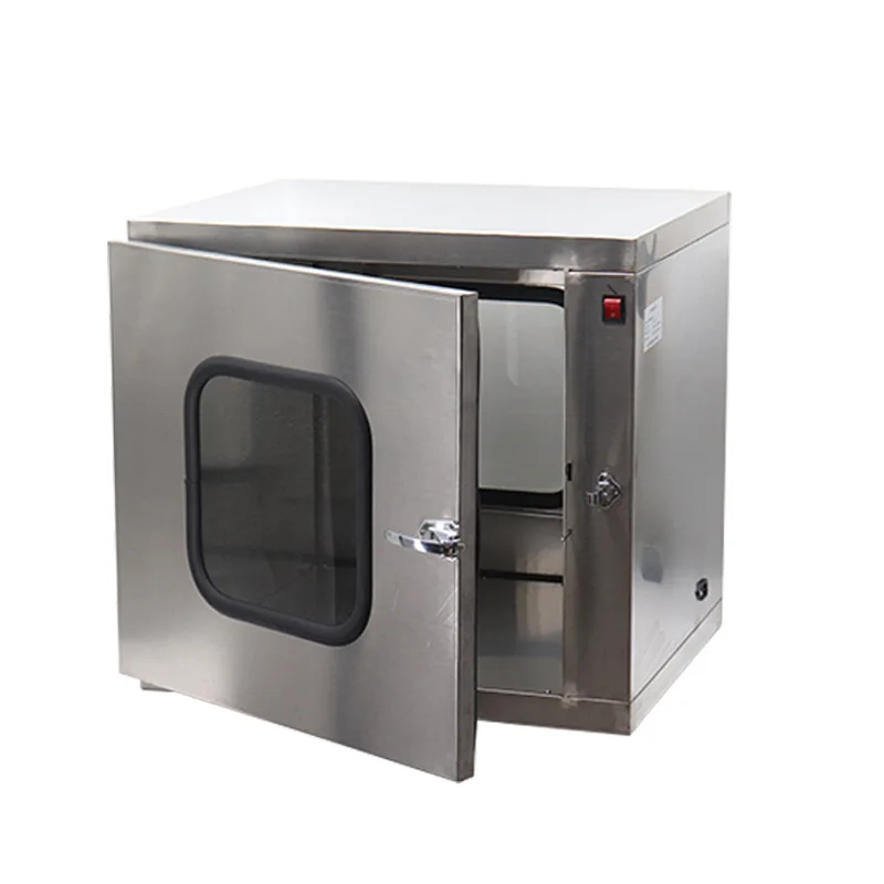

304 stainless steel transfer window, electronic and mechanical double door interlock, transfer box dust-free workshop