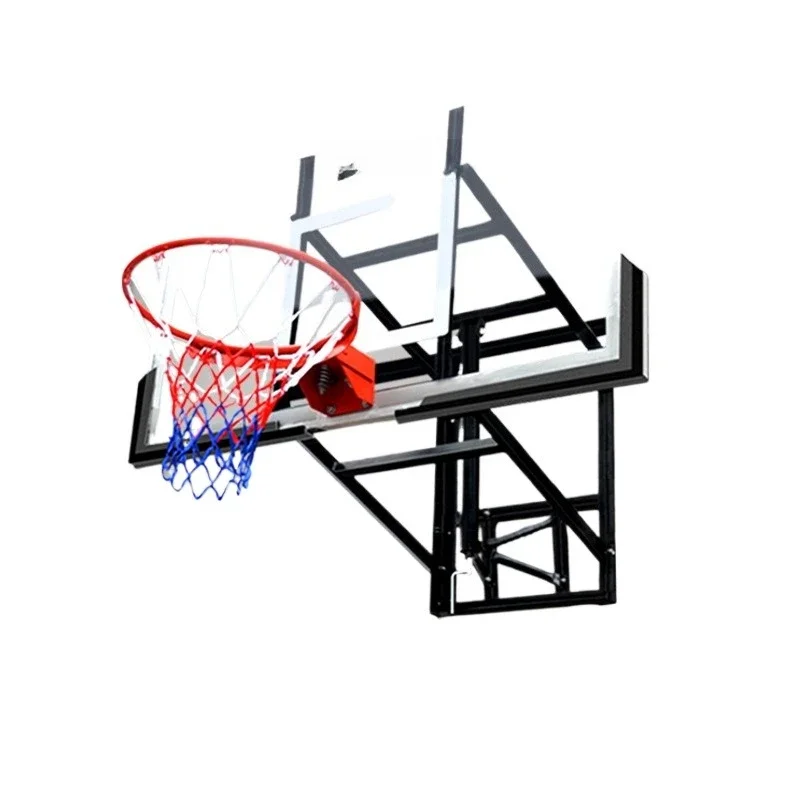 Wall-mounted basketball hoop, basketball frame, adult children's household backboard, lifting training basket dunk