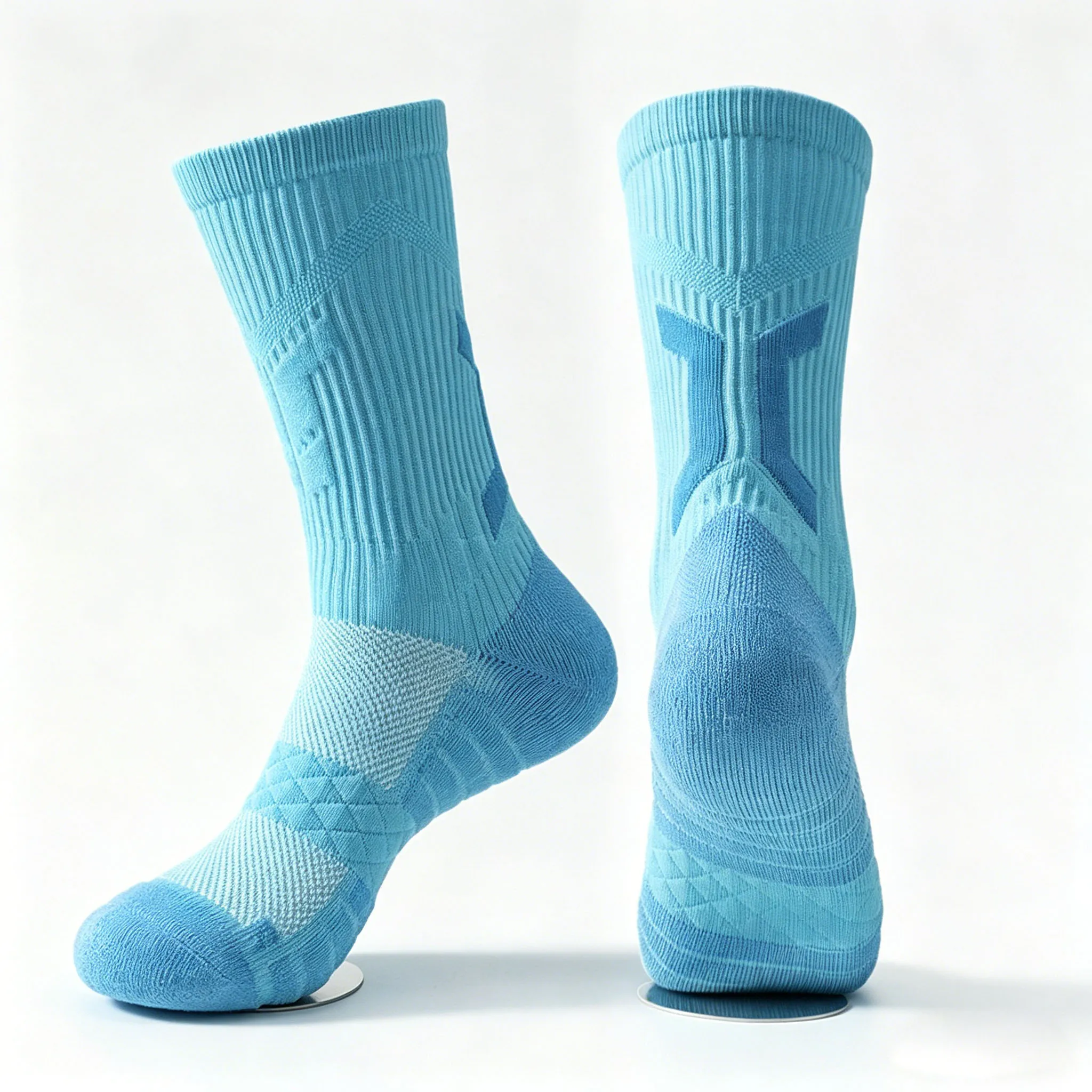 Men's Thick Cushioned Basketball Socks Anti-slip Breathable Athletic Crew Socks for Sports Running Soccer Training view 5