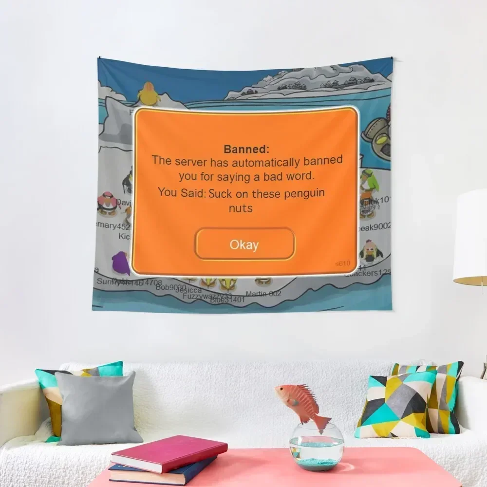 

Club Penguin Banned Tapestry Wall Decoration Room Decore Aesthetic Wall Decorations Decoration Wall Tapestry