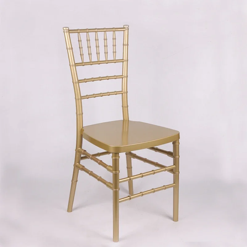 Factory Wholesale Hotel Banquet Assembly Plastic Bamboo Chair Outdoor Wedding Church Meeting Restaurant Gold Dining Table and Ch