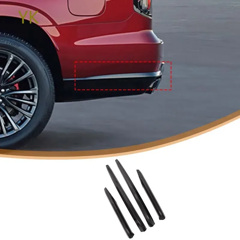 

For Cadillac Escalade 21-24 ABS Carbon Fiber Car Rear Bumper Bag Corner Decorative Strip Car Accessories(standard Shaft Version)