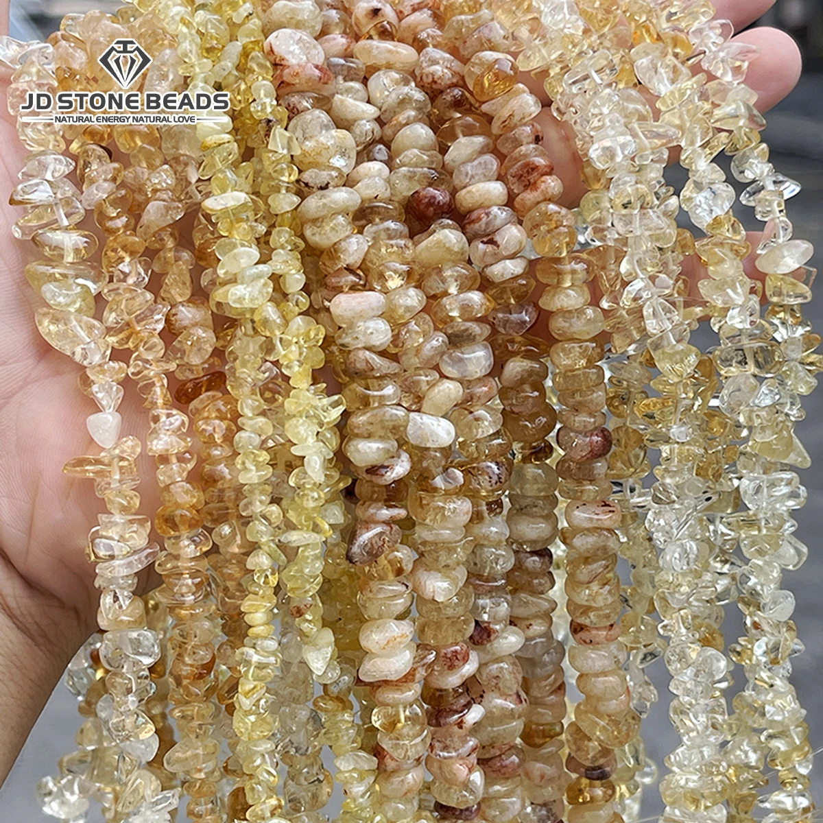 

Wholesale Natural Stone Citrine Irregular Chips Bead Loose Spacer Gravel Bead for Jewelry Making DIY Bracelet Necklace Accessory