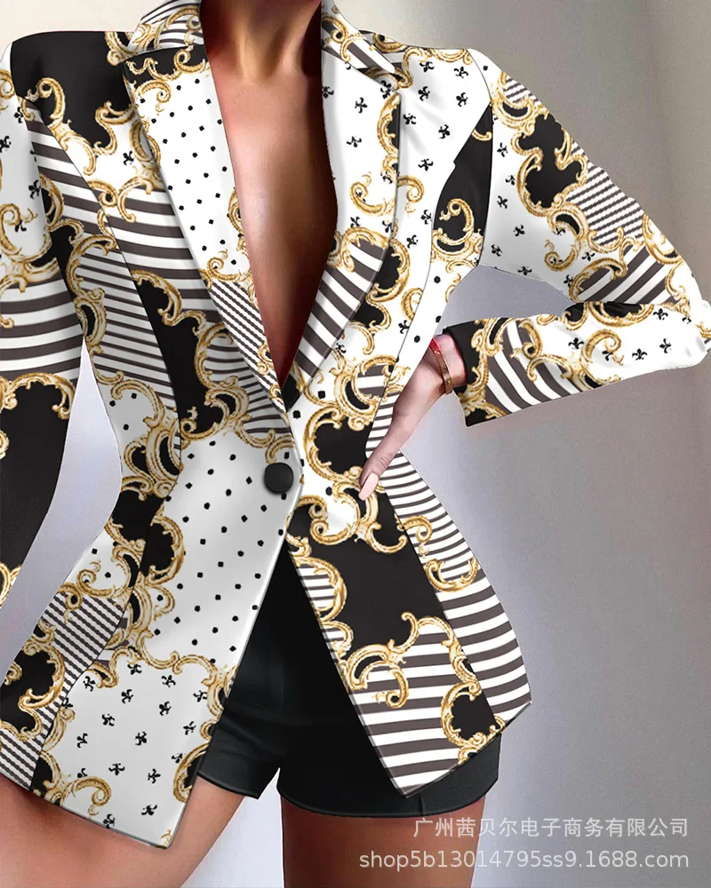 

2025 Autumn/Winter New Women's Fashion Leisure Commuter Multi Color Collar Suit Coat Women's Wear