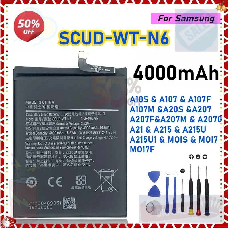 SWZY 4000mAh High-Quality SUCD-WT-N6 Battery For Samsung A20S A10S A107 A21 A215 M01S Replacement Phone Batteries