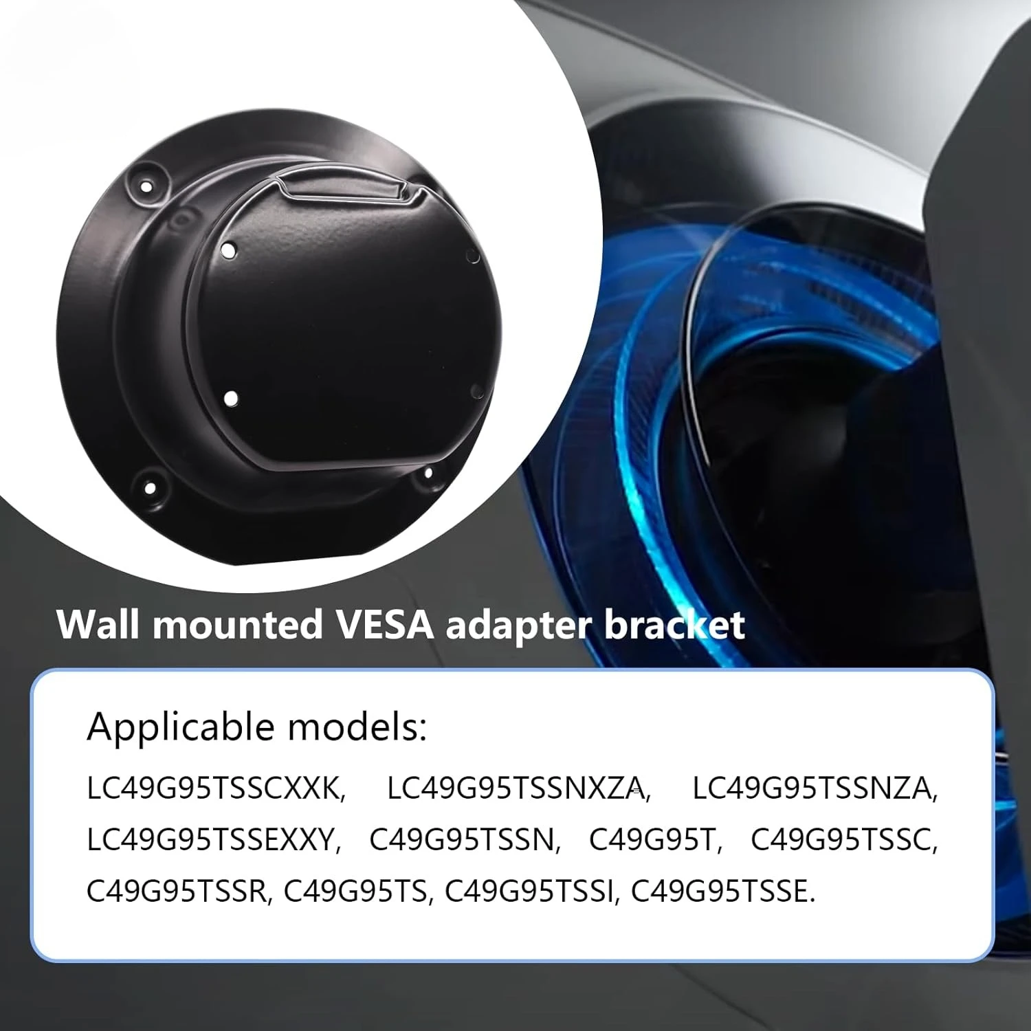 Novo suporte adaptador vesa de montagem na parede 49 polegadas samsung curvo odyssey g9 para 49 polegadas cg95t c49g97 ls49ag950nl lc49g95tssn 100x100mm