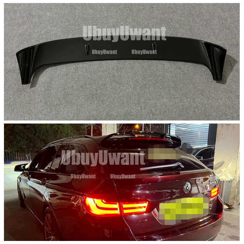 Carbon Color For BMW 5 Series F11 2011-2017 Touring Edition Rear Top Tail Wing Spoiler Glossy Black Modification Car Body Kit