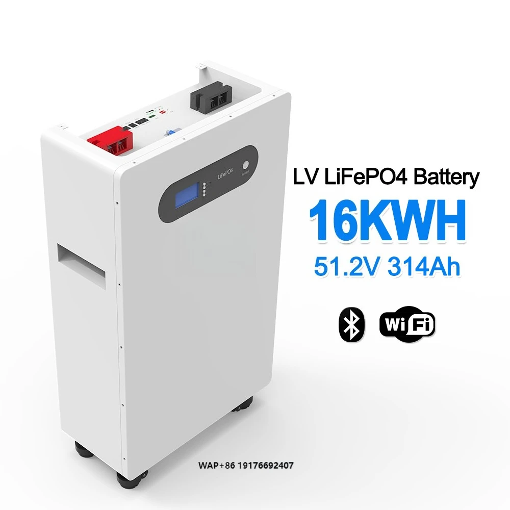 

Custom Made 51.2V 314Ah Low Voltage Solar Lithium Battery 16KWH with Prismatic Lithium Cell 10 Years Warranty