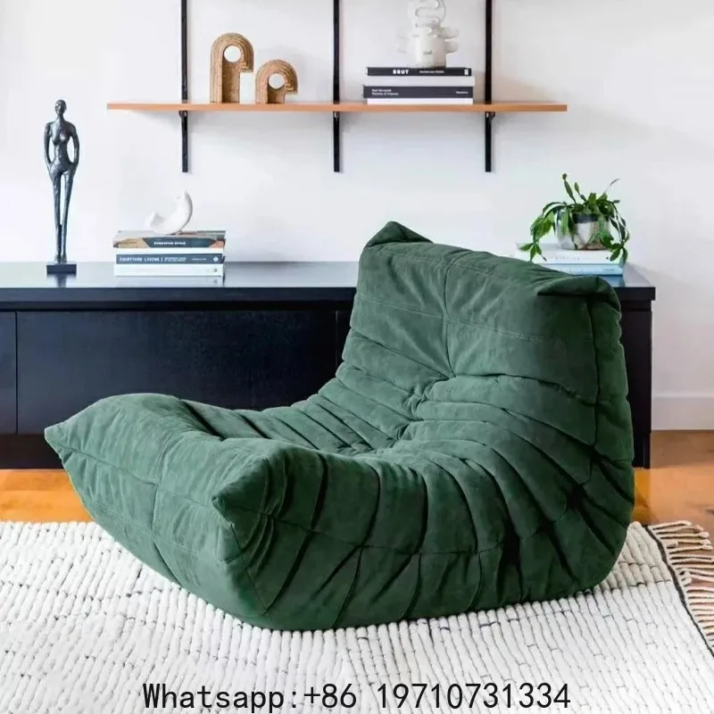 

Lazy Floor Couch Caterpillar Sofa Chair Soft Living Room Sofa Recliner Bedroom Balcony Leisure Single Sofa Fireside Chair