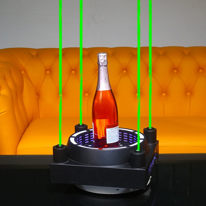 

Bar VIP Wine Rack display, Crystal Champagne Display with Laser, Luminous Wine Holder, Bar Decor, Durable Wine Display Rack