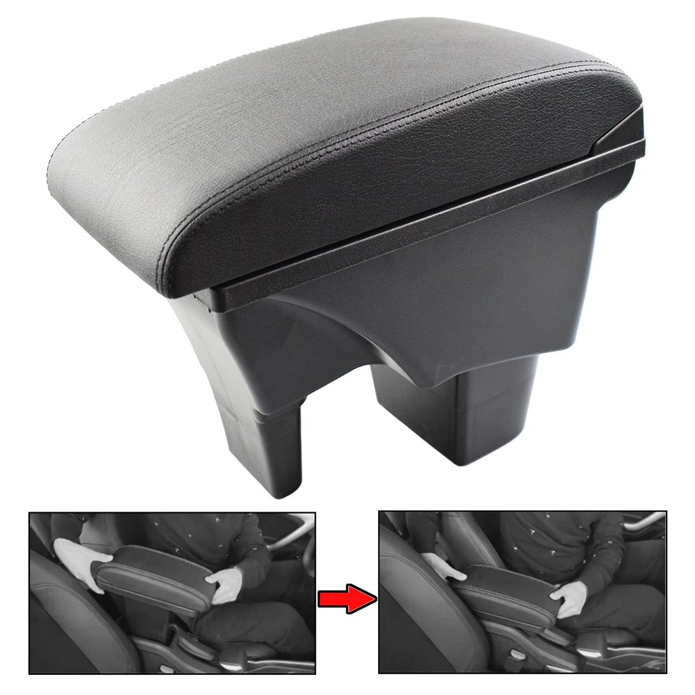 Leather Armrest For Suzuki Vitara 2015-2019 Car Storage USB Interface Box Arm Rest Modification 2016 2017 2018