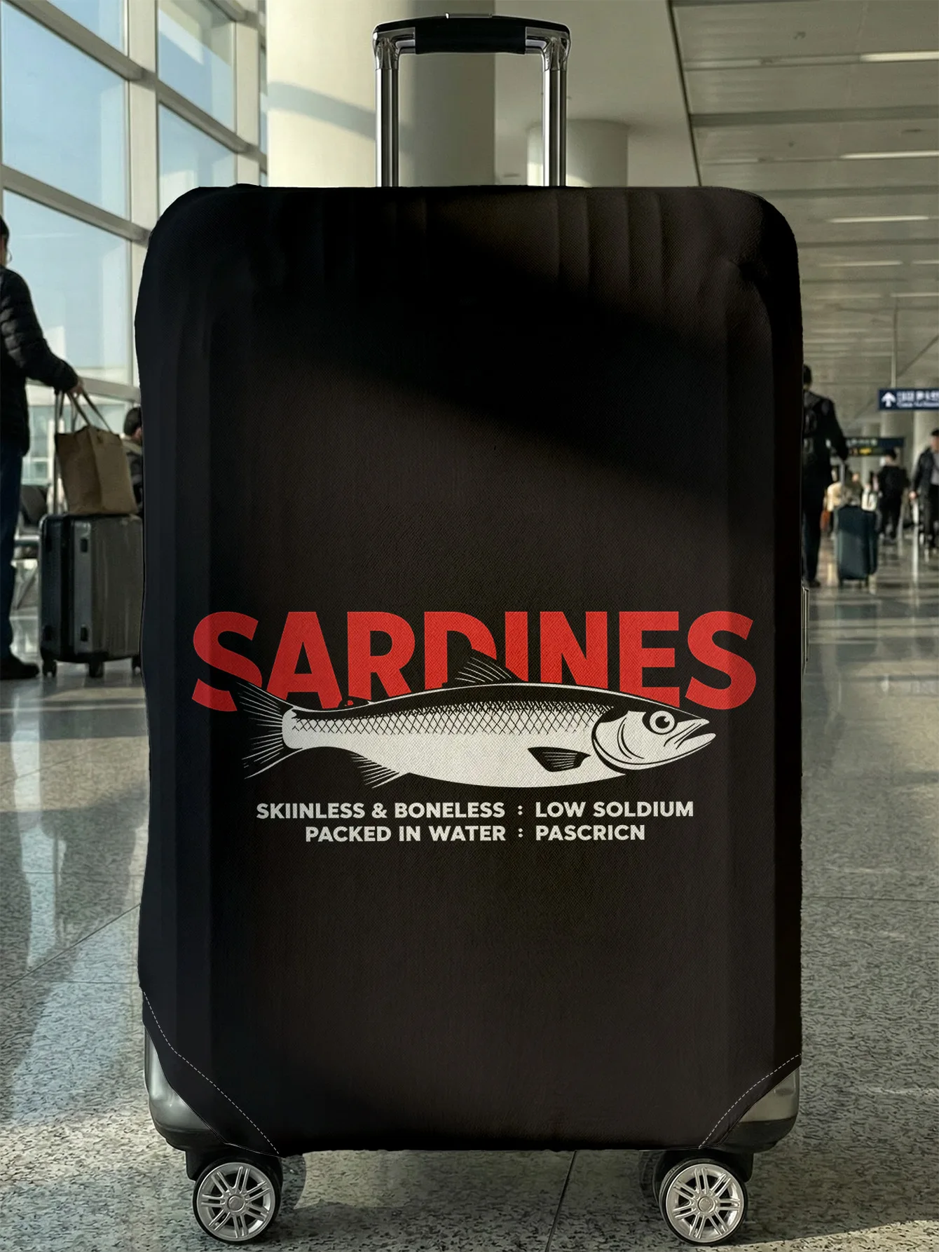 

Sardine printed luggage protective case, suitable for 18-32 inch luggage case, luggage handle gloves, travel accessories
