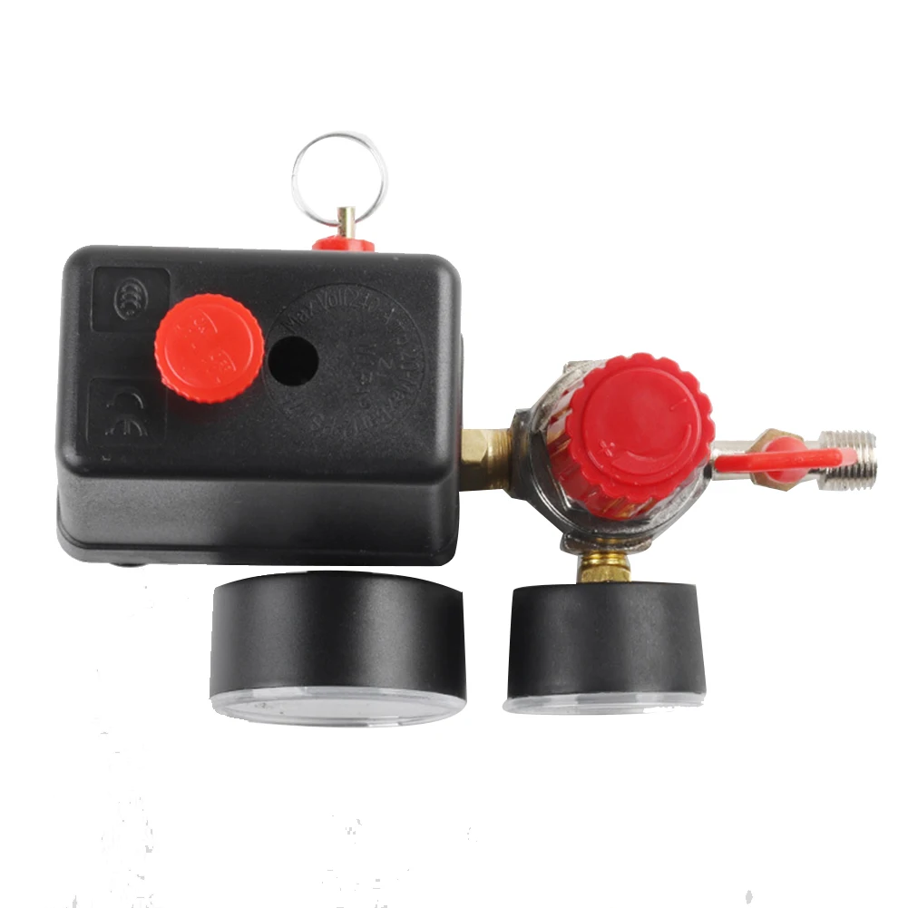 Ultra With Pressure Regulating Valve Switch Assembly Control 15A 240V/AC Adjustable Air Regulator Valve Compressor Four Holes