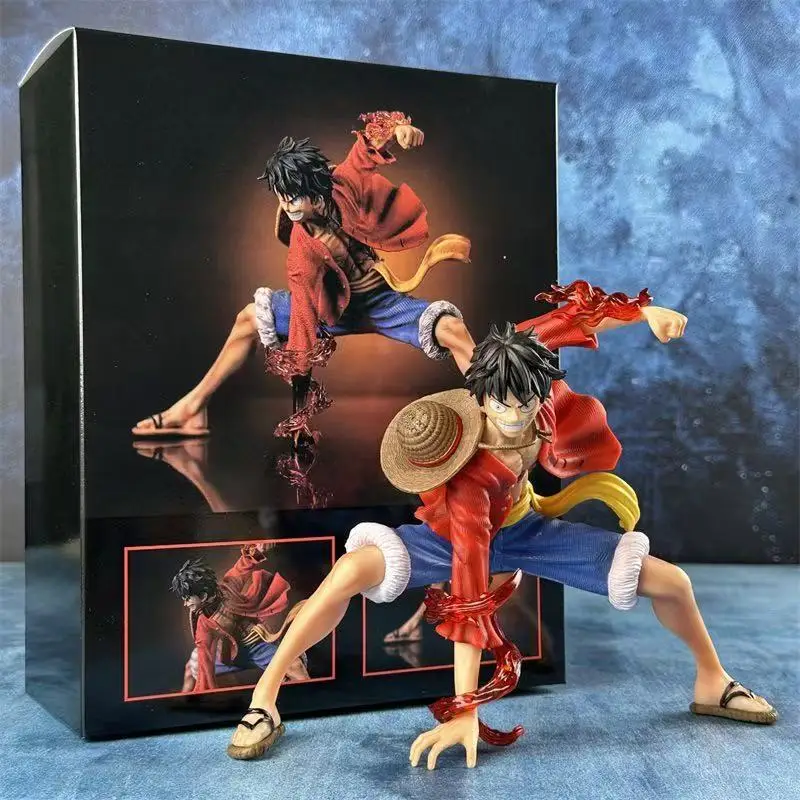 20cm One Piece Luffy Figures Monkey D. Luffy Battle Style Action Figures PVC Anime Collection Model Toys Birthday Ornamen Gifts
