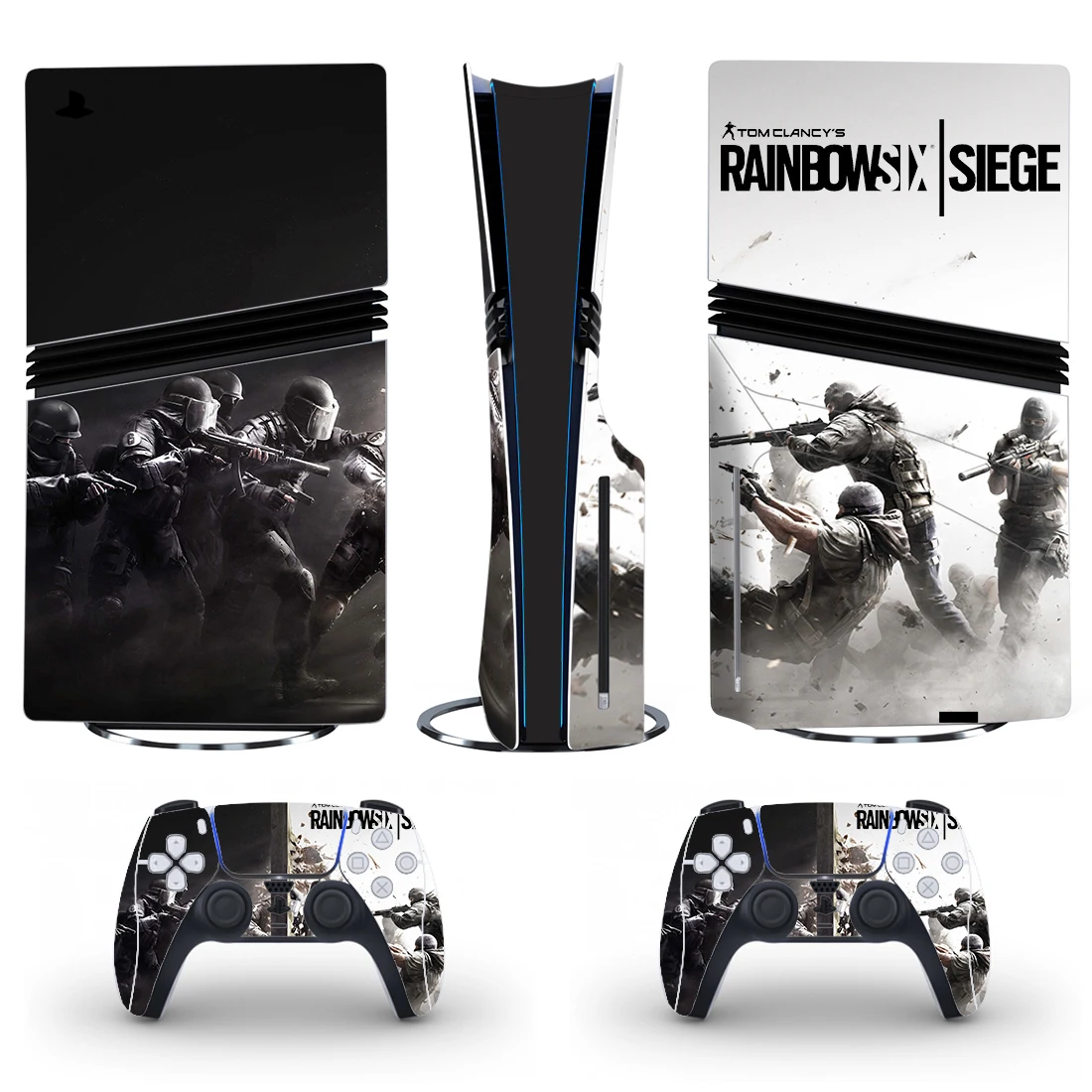 

Наклейка-скин для консоли и 2 контроллеров PS5 Pro: Rainbow Six Siege, виниловая пленка для PS5 Pro