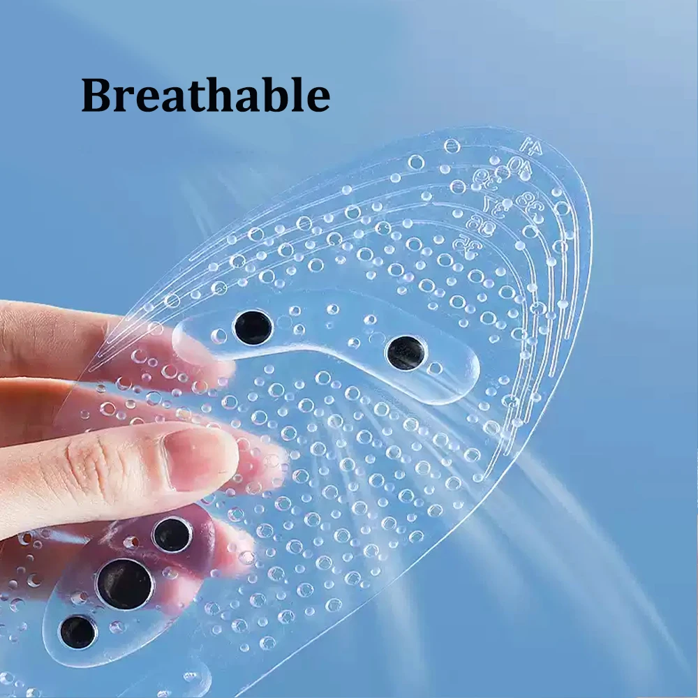 Magnetic Acupressure Insoles for Shoes Men Women Silicone Gel Massage Shoe Pad Pain Relief Slimming Weight Loss Foot Care Pads