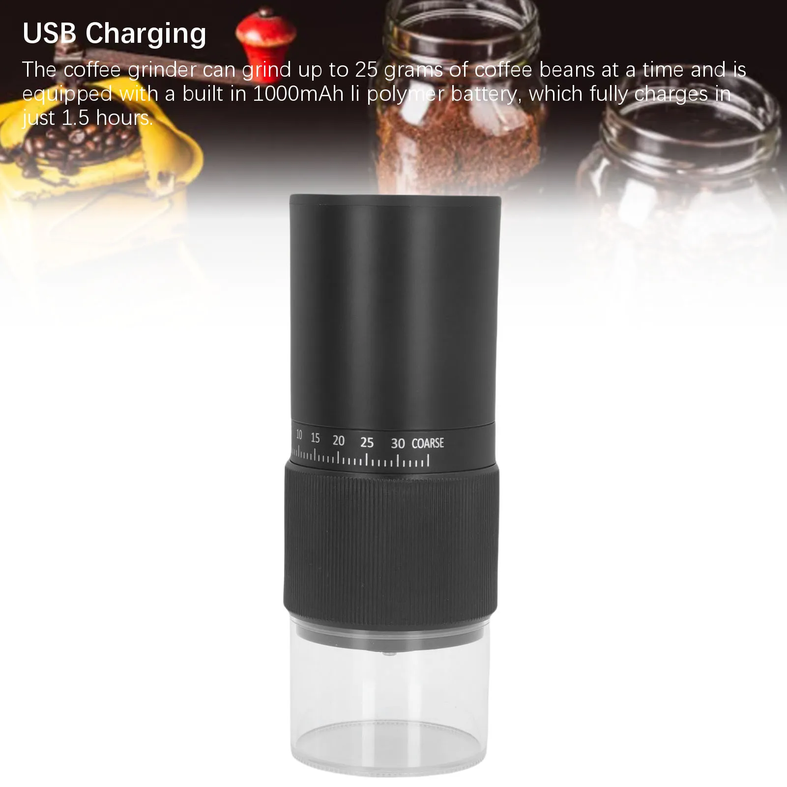 مطحنة القهوة الكهربائية المحمولة قابل للتعديل USB شحن السيراميك مخروطية لدغ مطحنة حبوب القهوة للمنزل السفر مكتب التخييم